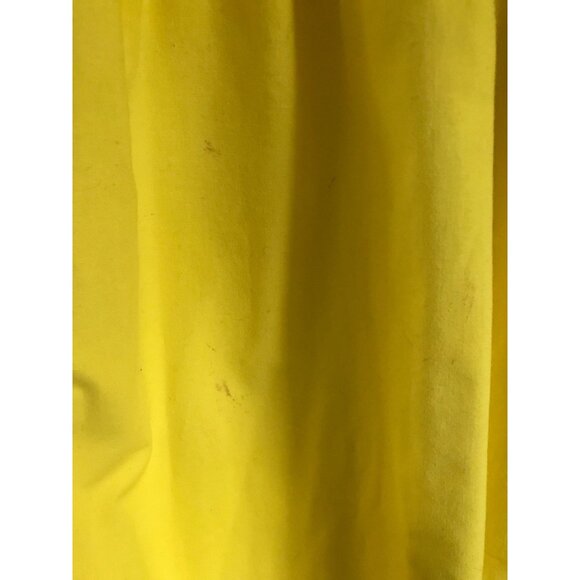Vtg Handmade Bright Yellow Dress Made In Tlaquepaque Mexico Short Sleeve Heavy M - Picture 6 of 10